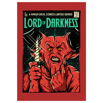 Lord Of Darkness Art Print red