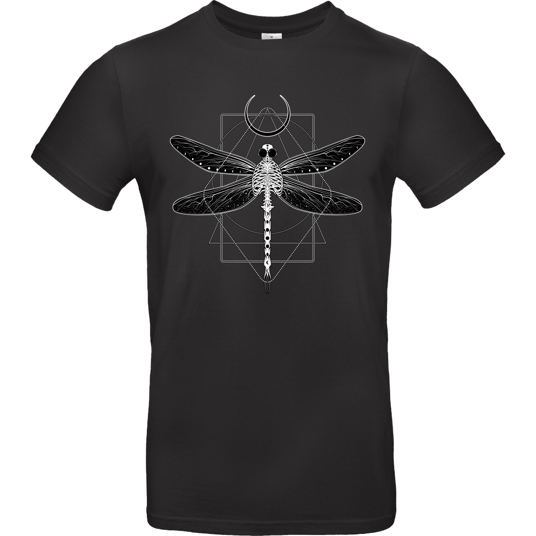 vonKowen Magical Cosmic Dragonfly T-Shirt B&C EXACT 190 - Black