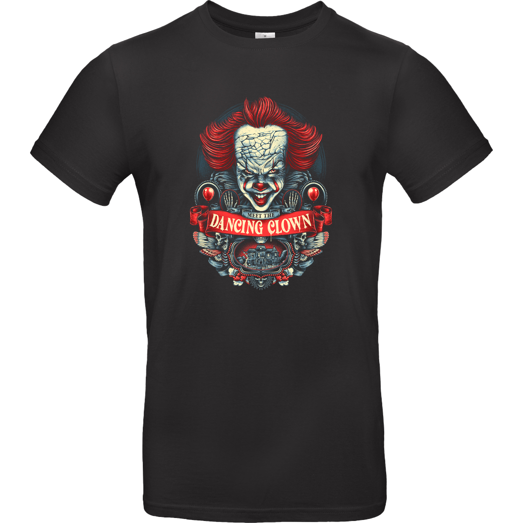 glitchygorilla Meet the Dancing Clown T-Shirt B&C EXACT 190 - Black