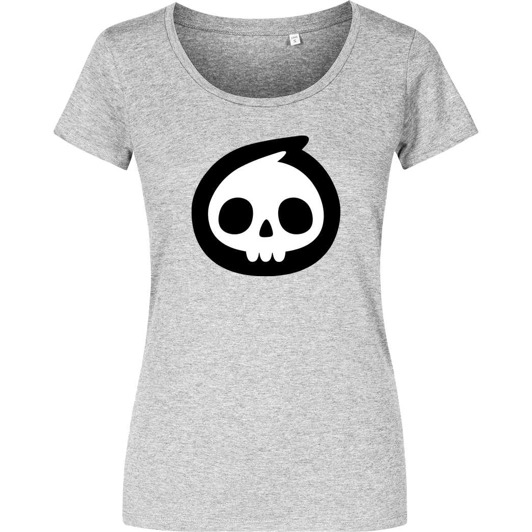 Mien Wayne Mien Wayne - Skull T-Shirt Girlshirt heather grey