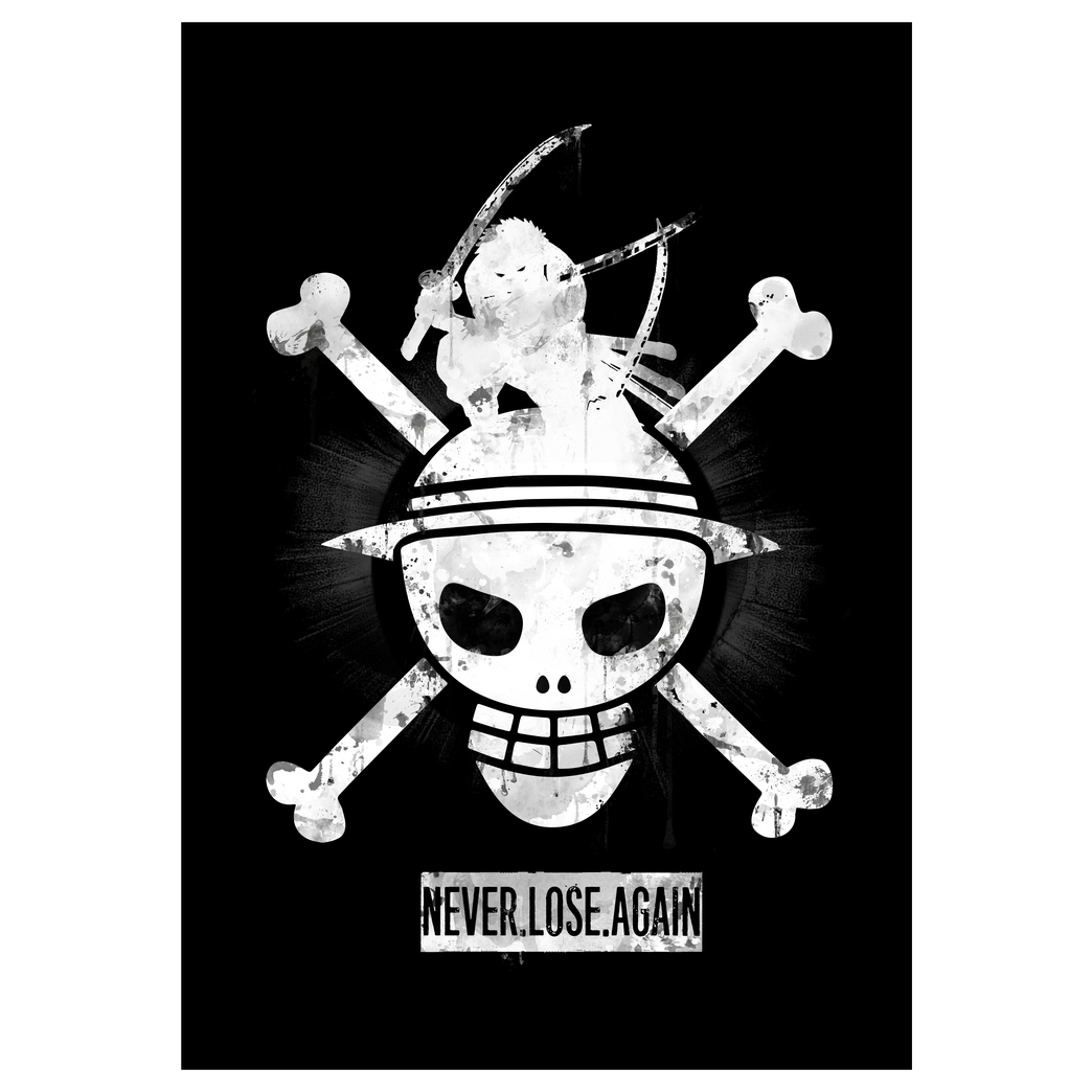 Mien Wayne Mien Wayne - The Pirate King Druck Art Print black
