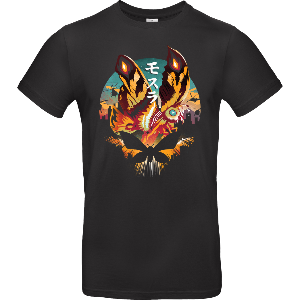 Dandingeroz Mothra Sunset T-Shirt B&C EXACT 190 - Black