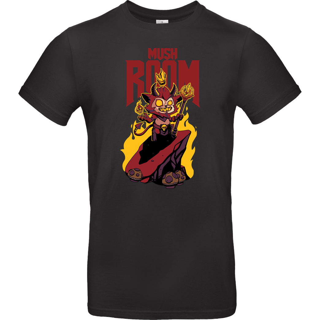 TheTeenosaur Mushrooms of Doom T-Shirt B&C EXACT 190 - Black