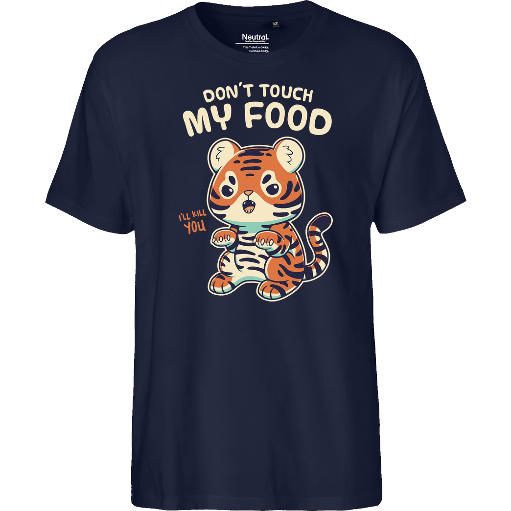 GeekyDog My Food T-Shirt Fairtrade T-Shirt - navy