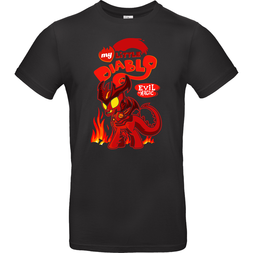 Demonigote Shirts My little Diablo T-Shirt B&C EXACT 190 - Black