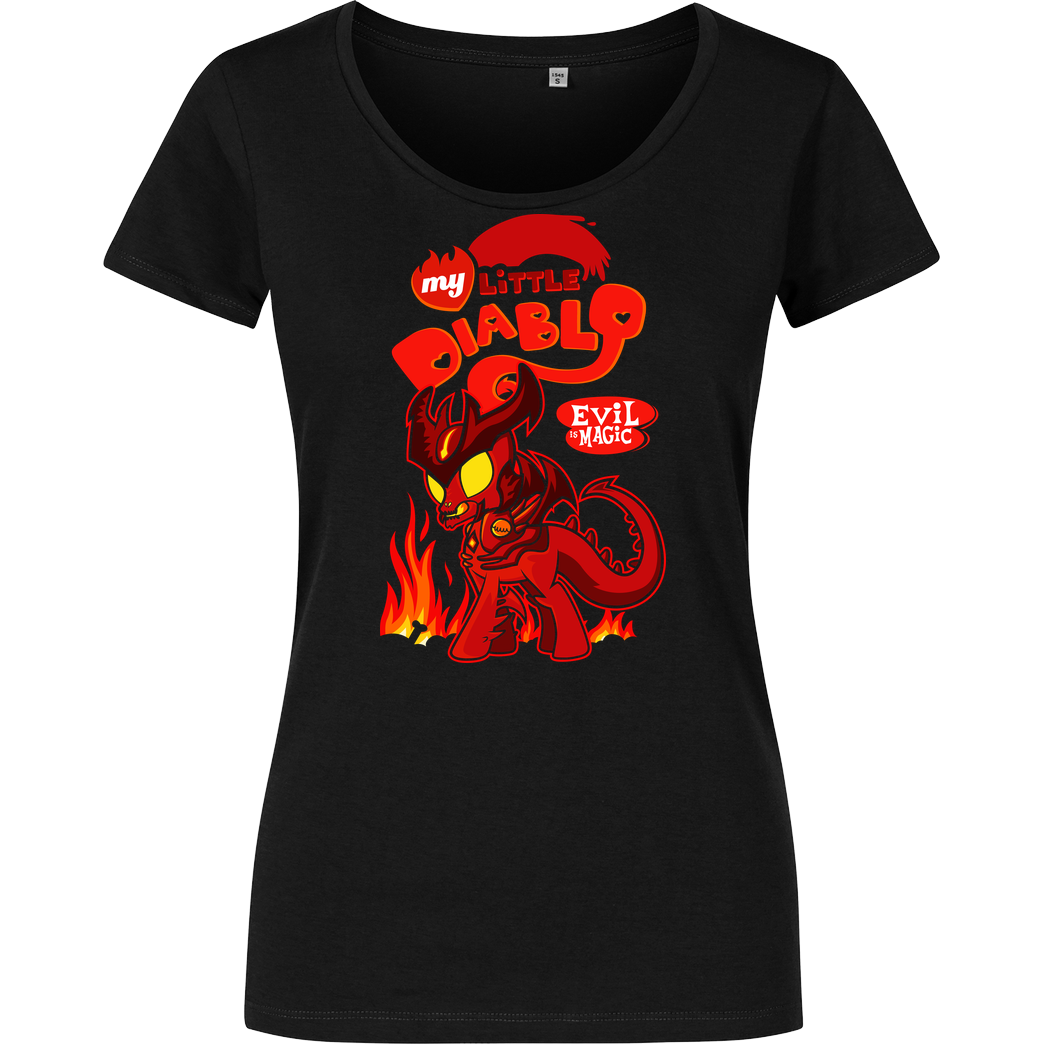 Demonigote Shirts My little Diablo T-Shirt Girlshirt schwarz