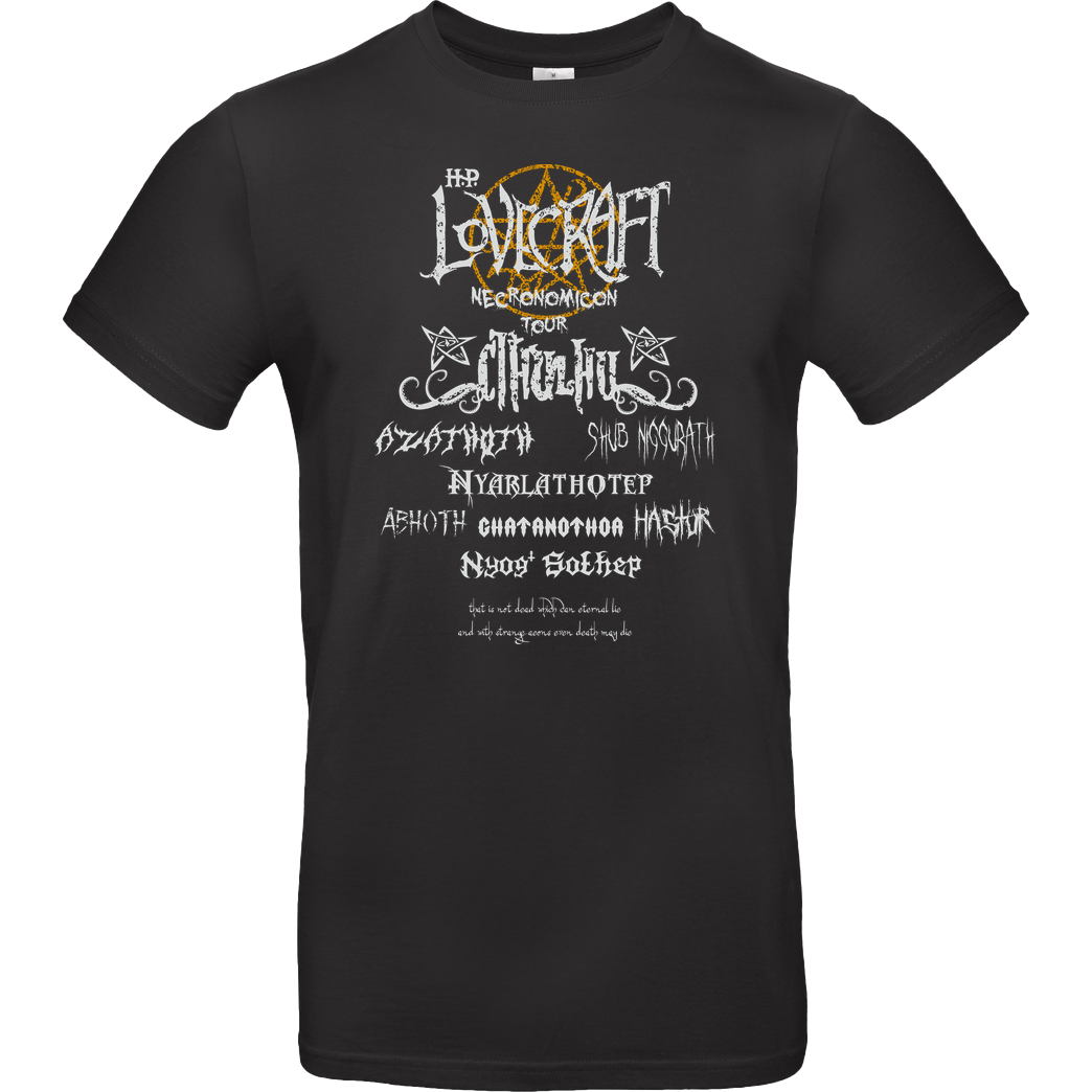 Insomnia Necronomicon Tour T-Shirt B&C EXACT 190 - Black