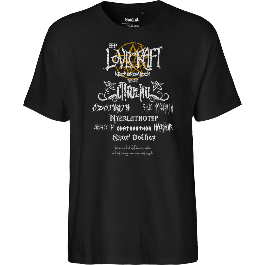 Insomnia Necronomicon Tour T-Shirt Fairtrade T-Shirt - black