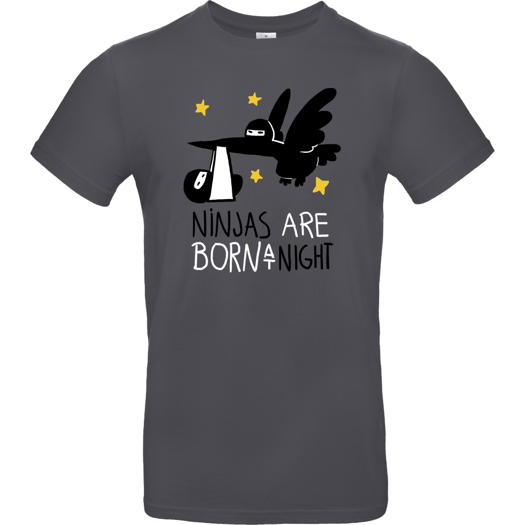 Anna-Maria Jung ninjas are born at night T-Shirt B&C EXACT 190 - Dark Grey