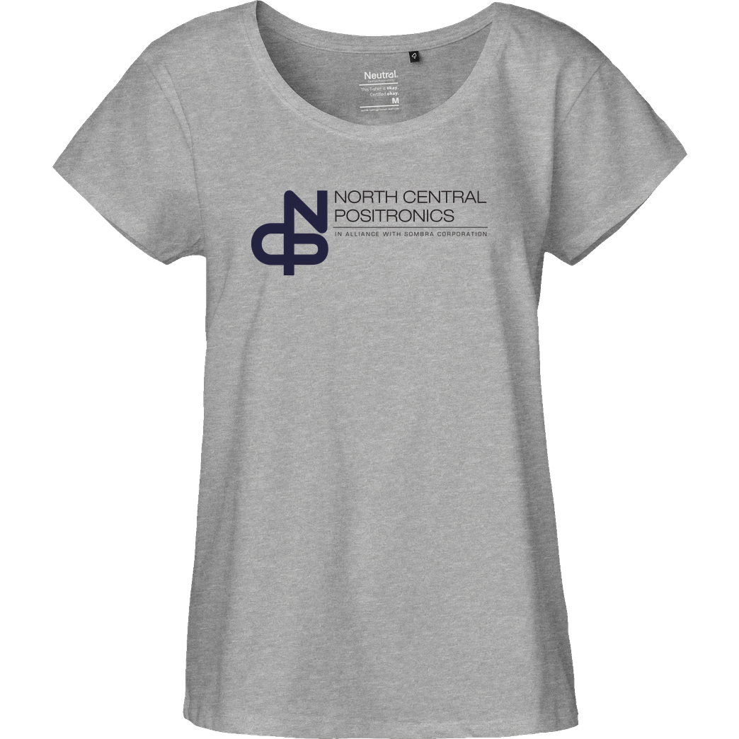 Mindsparkcreative North Central Positronics T-Shirt Fairtrade Loose Fit Girlie - heather grey