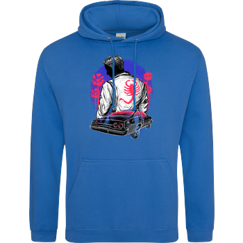 Outrun the night JH Hoodie - Sapphire Blue