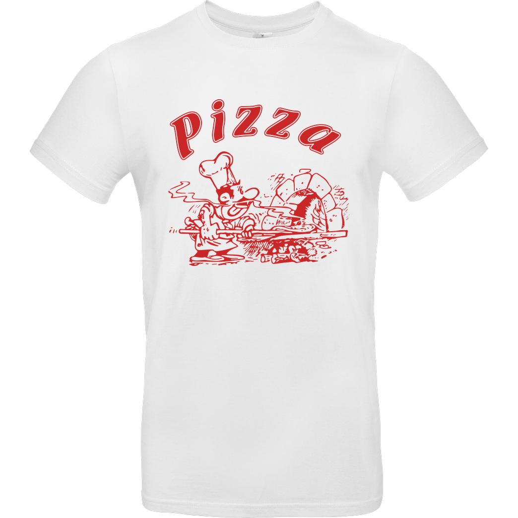 Geek Revolution Pizza T-Shirt B&C EXACT 190 -  White