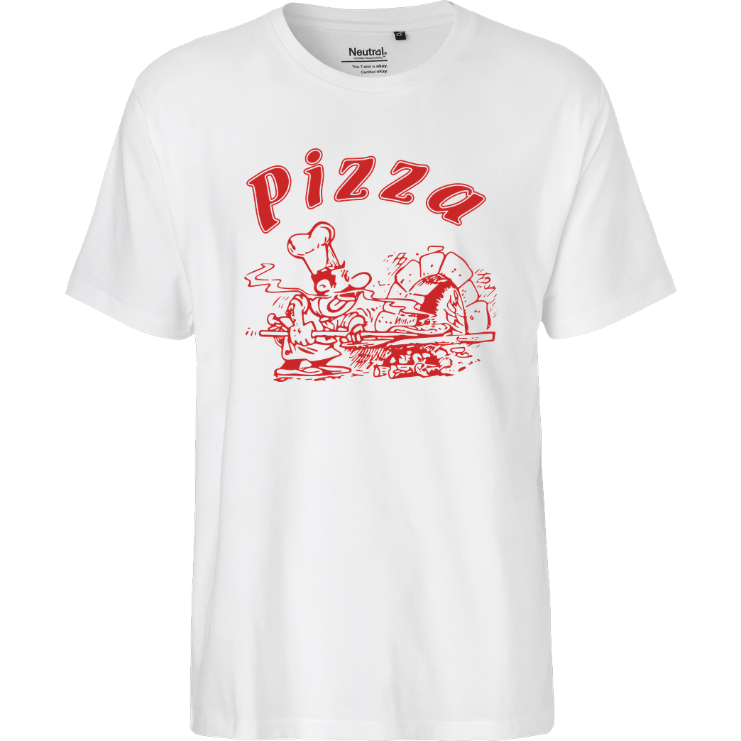 Geek Revolution Pizza T-Shirt Fairtrade T-Shirt - white