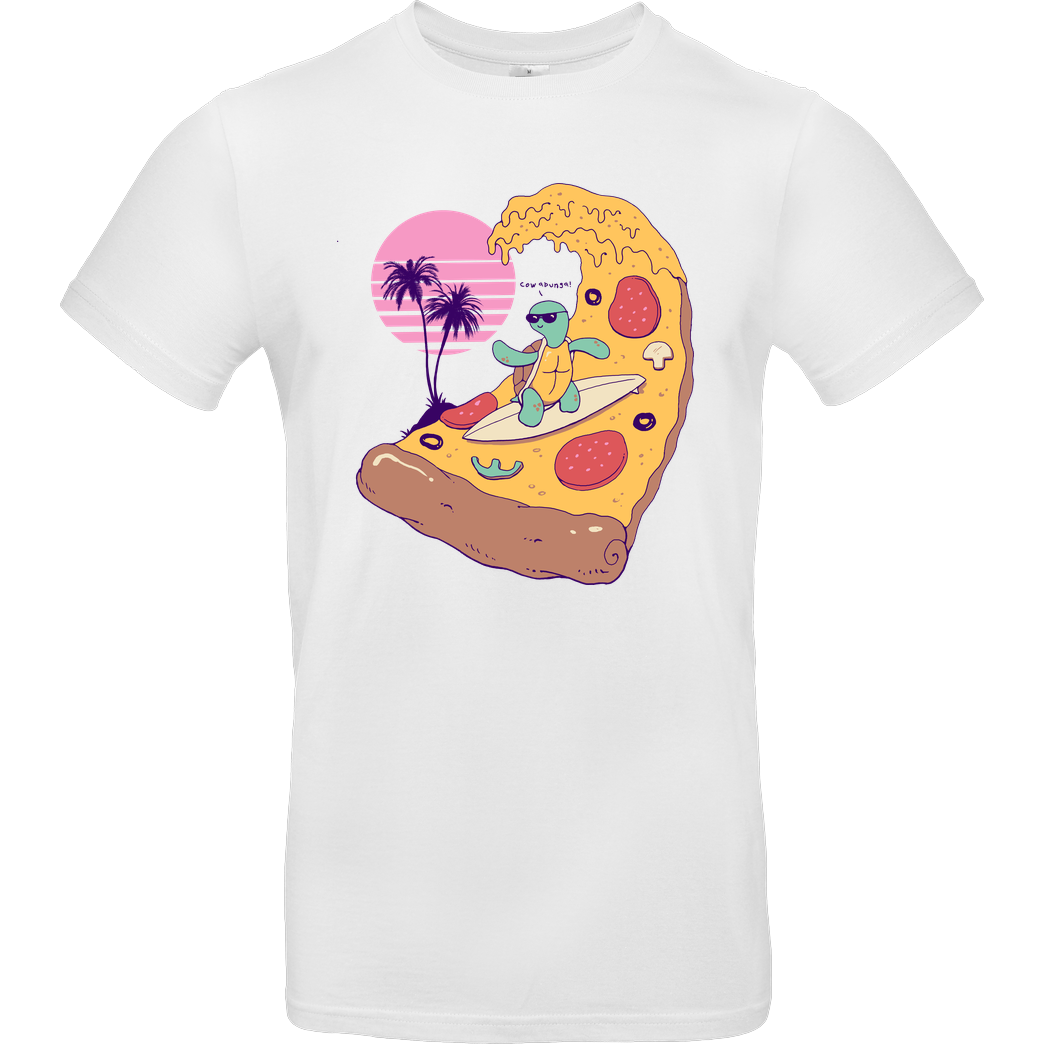 Vincent Trinidad Pizza Wave T-Shirt B&C EXACT 190 -  White
