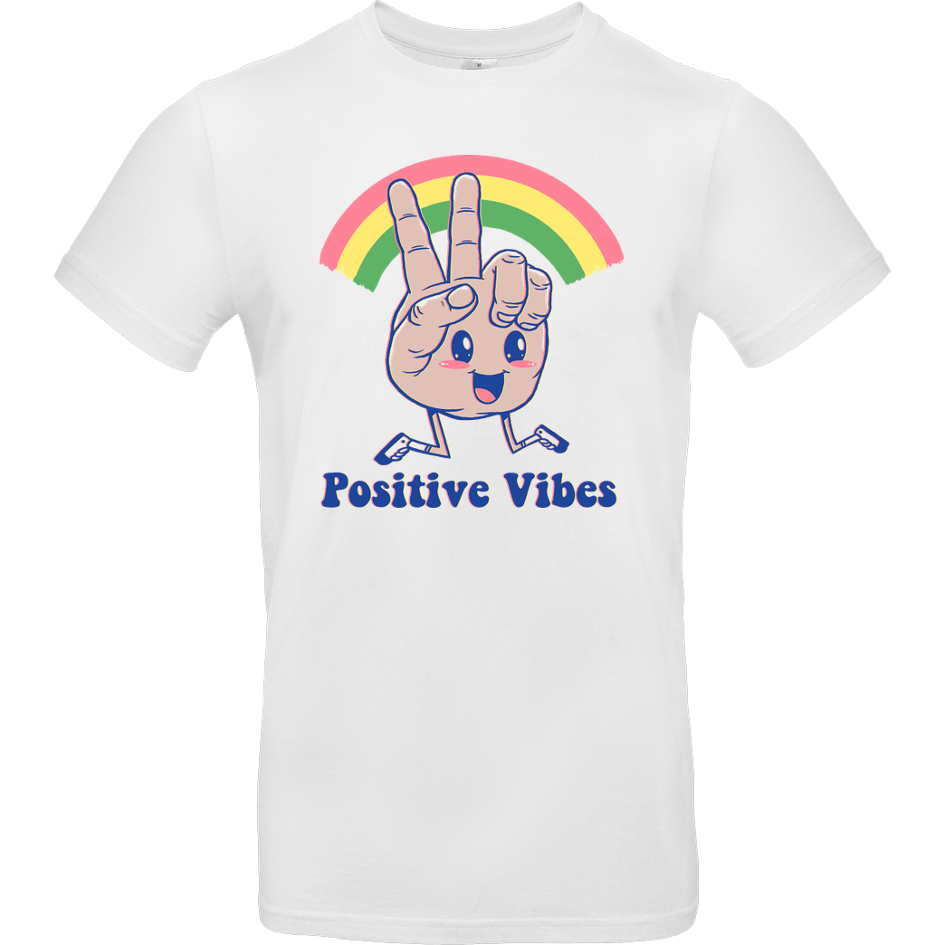Vincent Trinidad Positive Vibes T-Shirt B&C EXACT 190 -  White