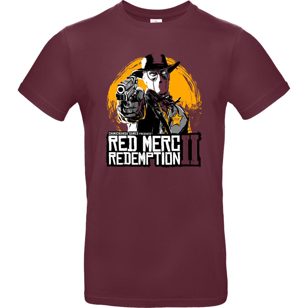 Rustenico Red Merc Redemption T-Shirt B&C EXACT 190 - Burgundy
