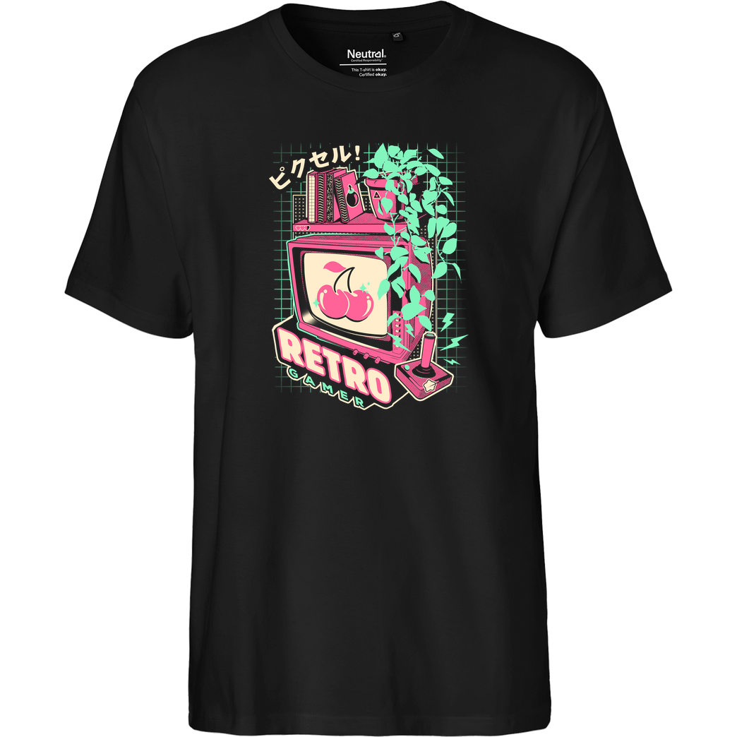 Ilustrata Retro Gamer T-Shirt Fairtrade T-Shirt - black