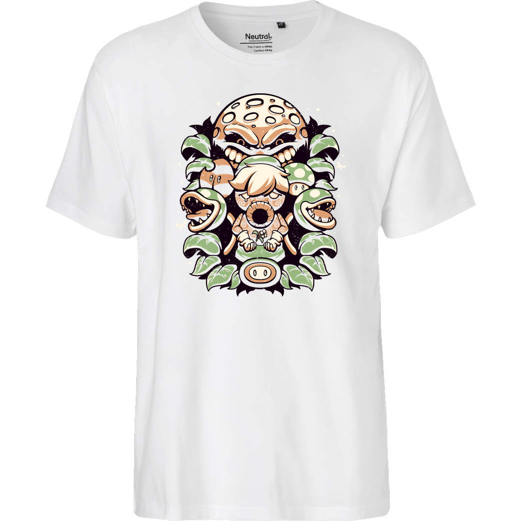 EduEly Retro Garden T-Shirt Fairtrade T-Shirt - white