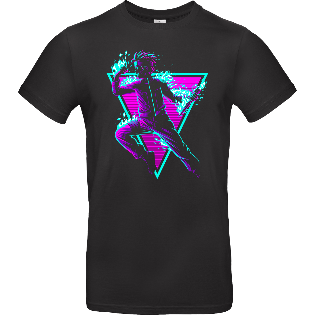 Albertocubatas Retro Ninja T-Shirt B&C EXACT 190 - Black