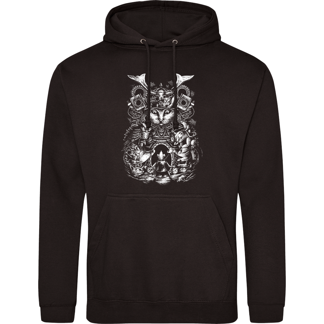 glitchygorilla Samurai Cat Sweatshirt JH Hoodie - Schwarz