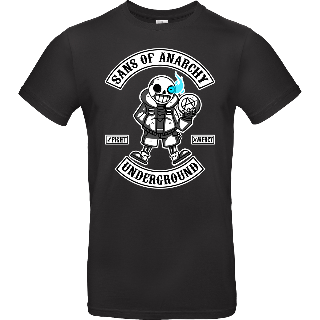 TheTeenosaur Sans of Anarchy T-Shirt B&C EXACT 190 - Black