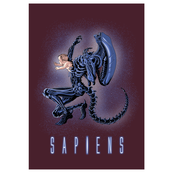Sapiens Art Print burgundy