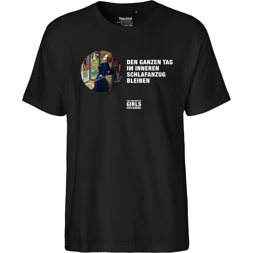 PGEXPLAINING Schlafanzug DARK EDITION T-Shirt Fairtrade T-Shirt - black