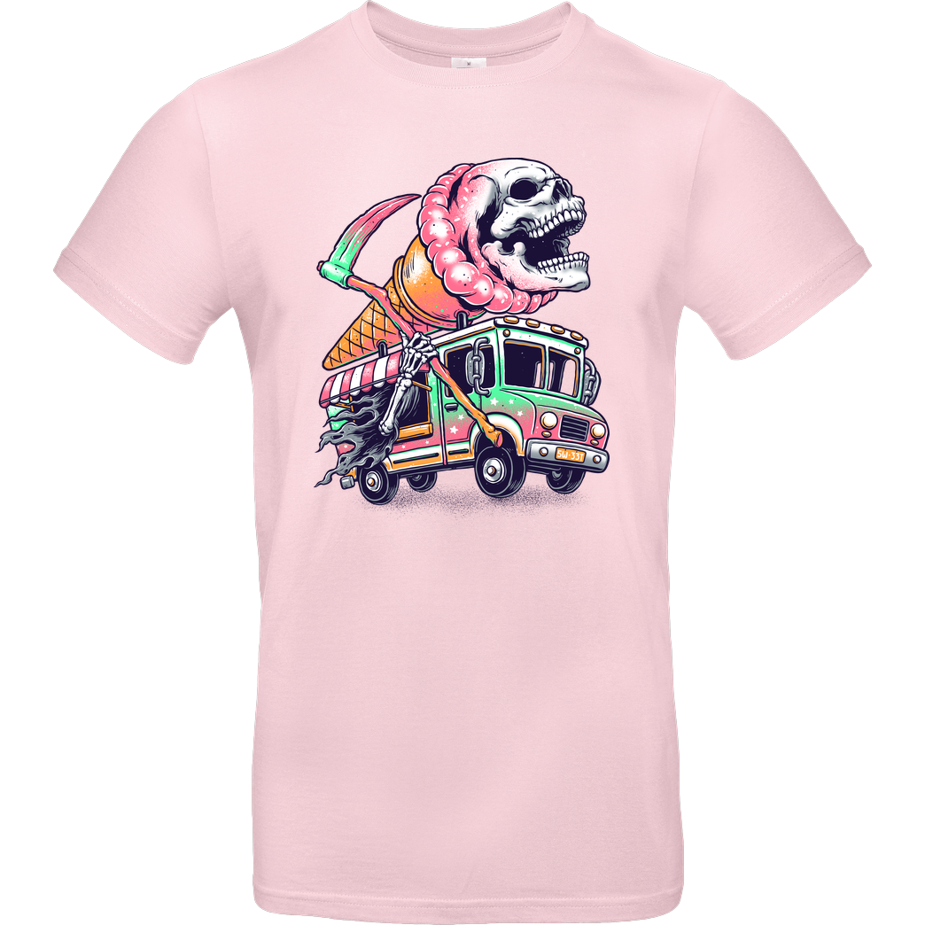 glitchygorilla Scream for Ice Cream T-Shirt B&C EXACT 190 - Light Pink