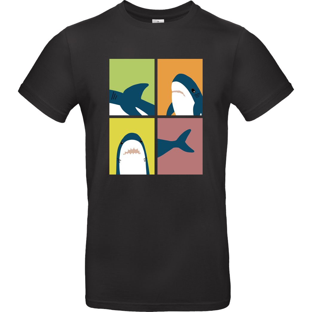 comspace Sharky Pop-Art T-Shirt B&C EXACT 190 - Black
