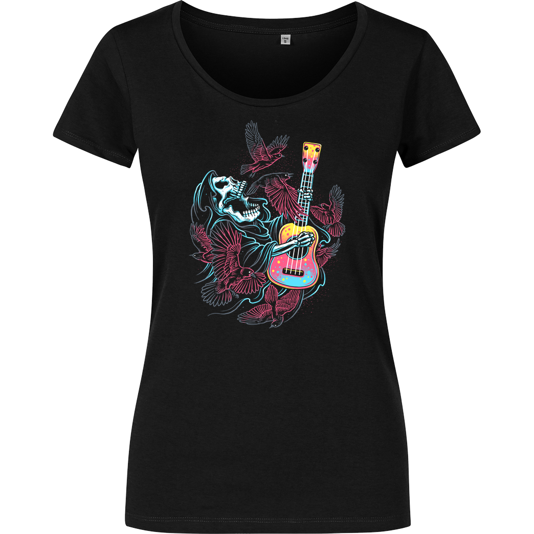 glitchygorilla Sing for the crows T-Shirt Girlshirt schwarz
