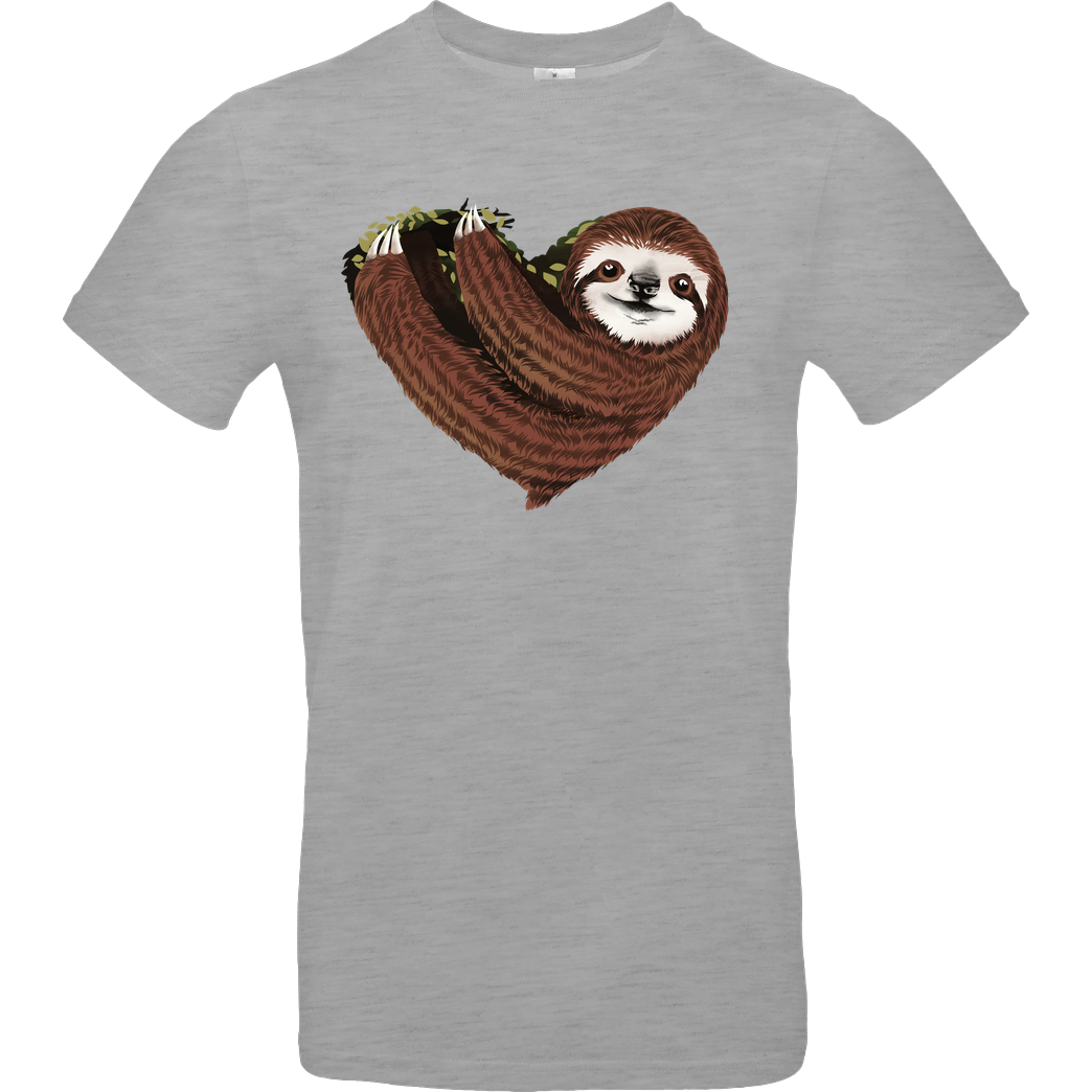 Dandingeroz Sloth Love T-Shirt B&C EXACT 190 - heather grey