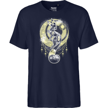 Starry Black Moon Fairtrade T-Shirt - navy