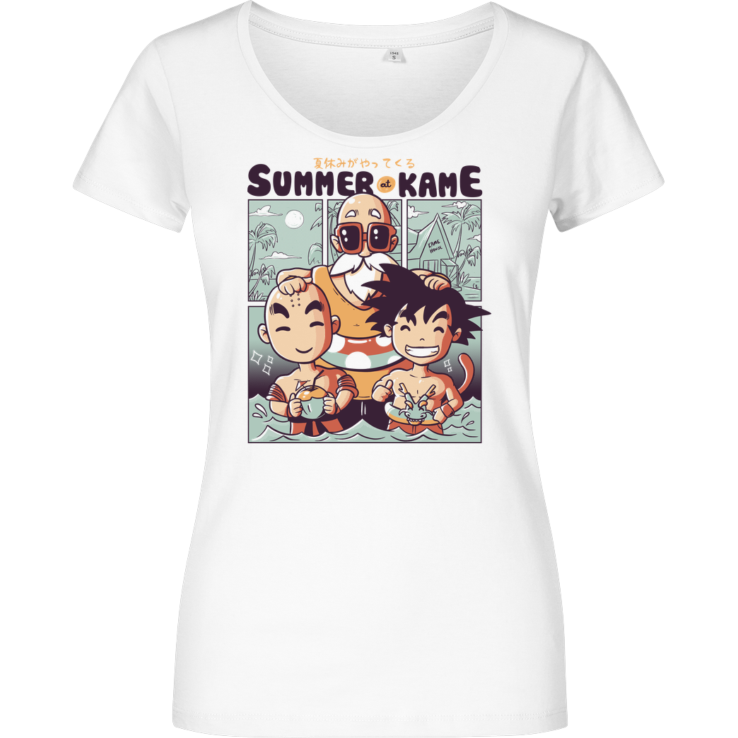 EduEly Summer at Kame T-Shirt Girlshirt weiss