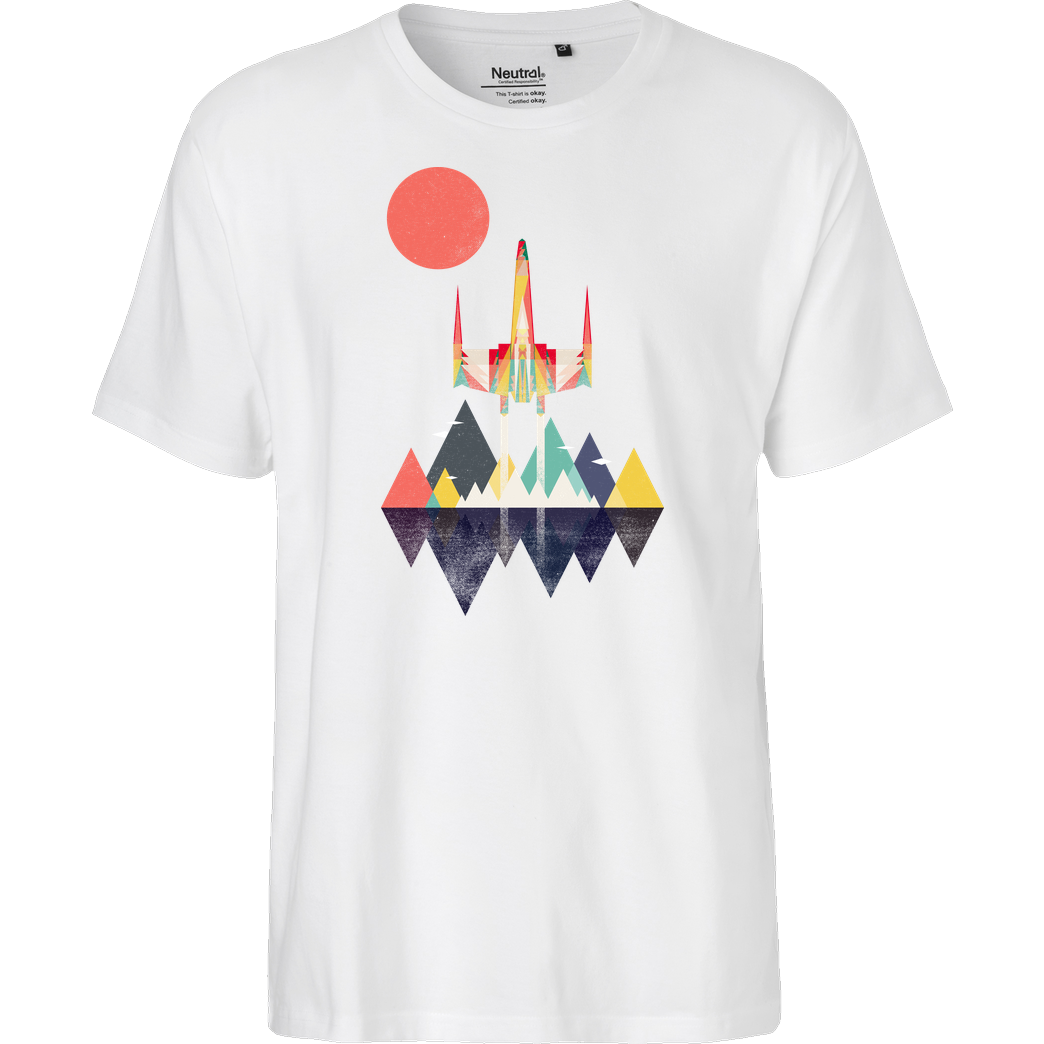 Rocketman Sunset Fighter T-Shirt Fairtrade T-Shirt - white