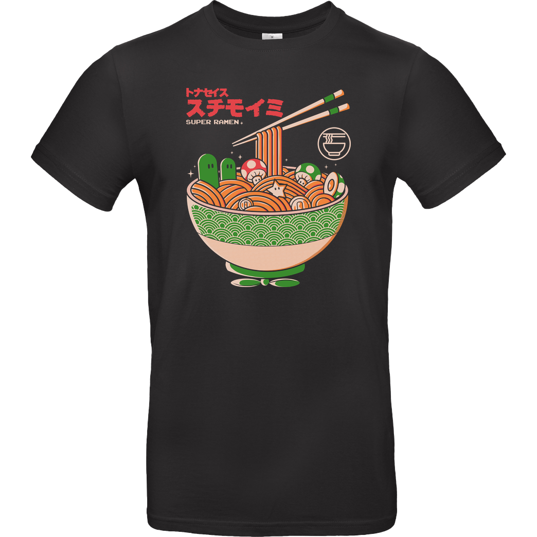 Eoli Studio Super Ramen T-Shirt B&C EXACT 190 - Black