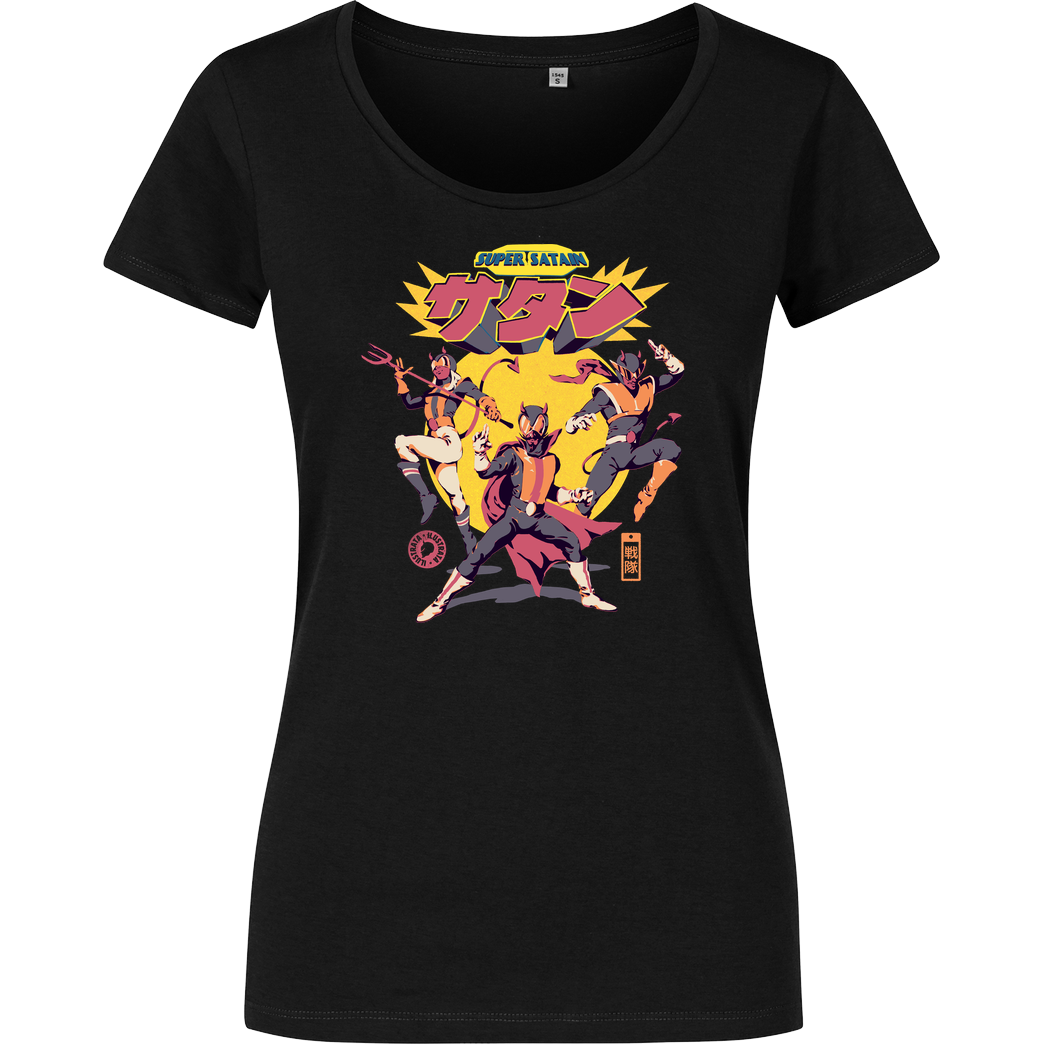 Ilustrata Super 'Satain' Squad T-Shirt Girlshirt schwarz