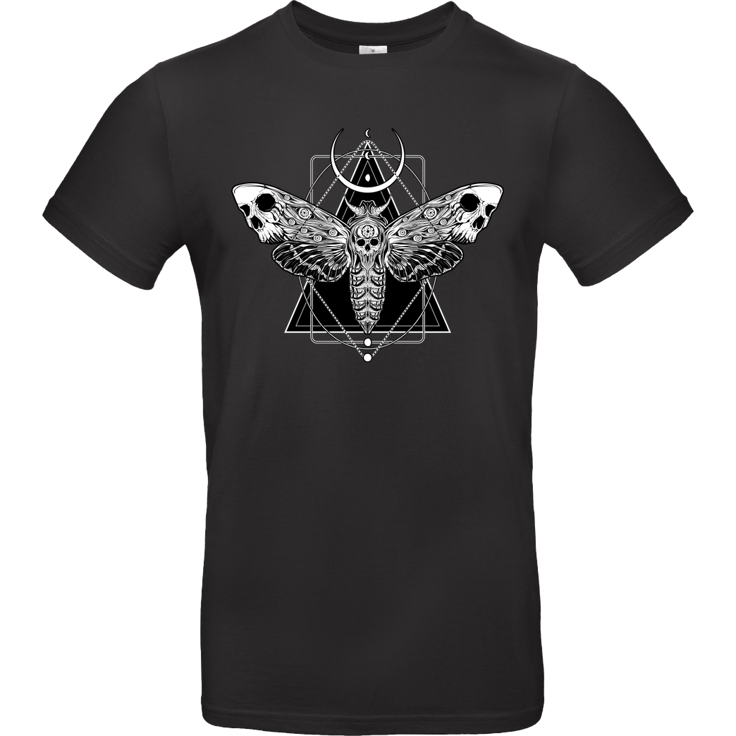 vonKowen Surreal Death Moth T-Shirt B&C EXACT 190 - Black