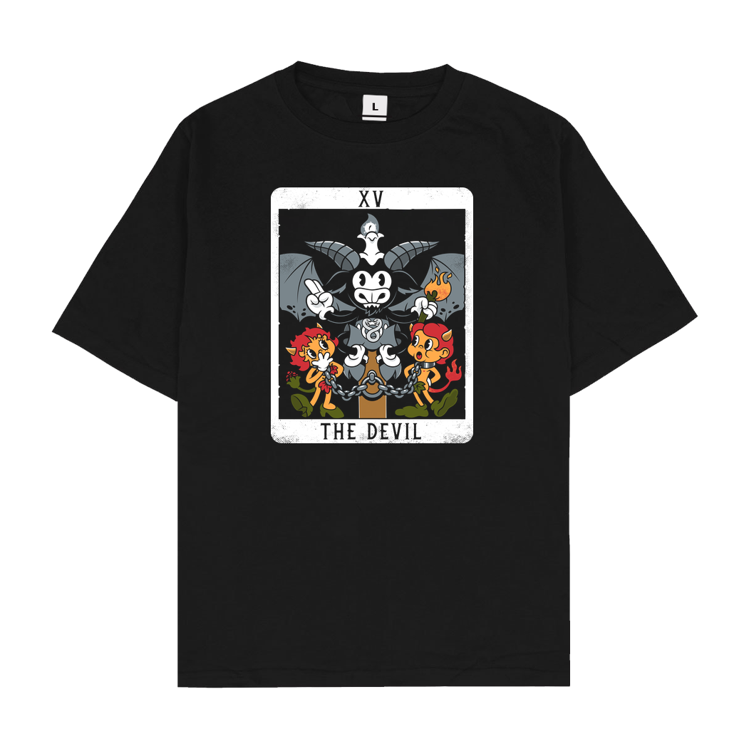 Nemons Tarot Devil T-Shirt Oversize T-Shirt - Black