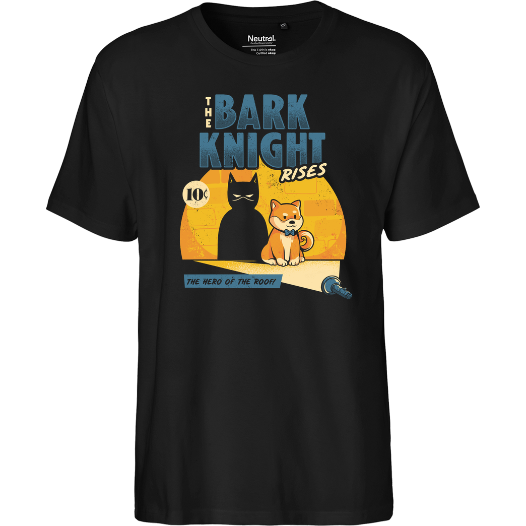 EduEly The Bark Knight T-Shirt Fairtrade T-Shirt - black
