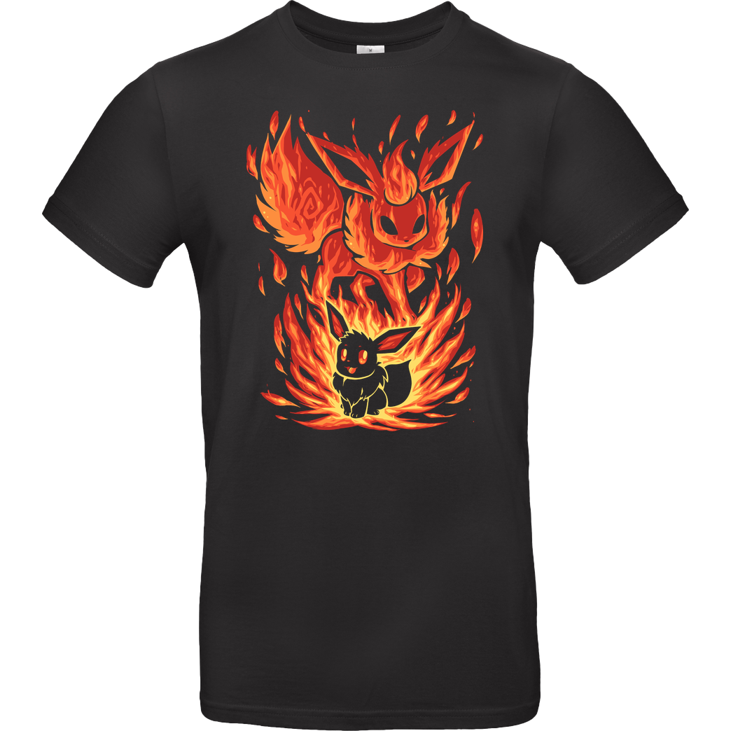 TechraNova The Fire Evolution Within T-Shirt B&C EXACT 190 - Black