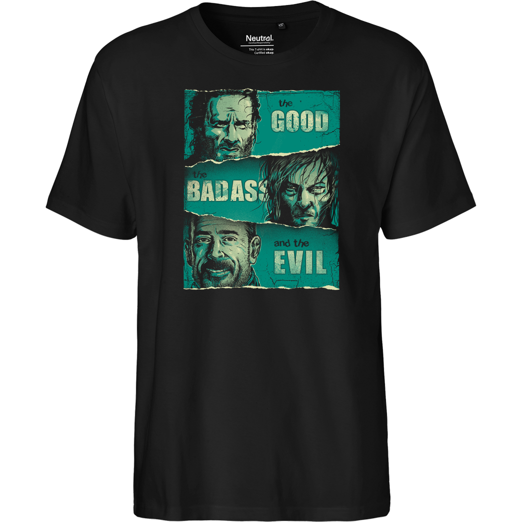 Rico Mambo The Good, The Badass and the Evil T-Shirt Fairtrade T-Shirt - black