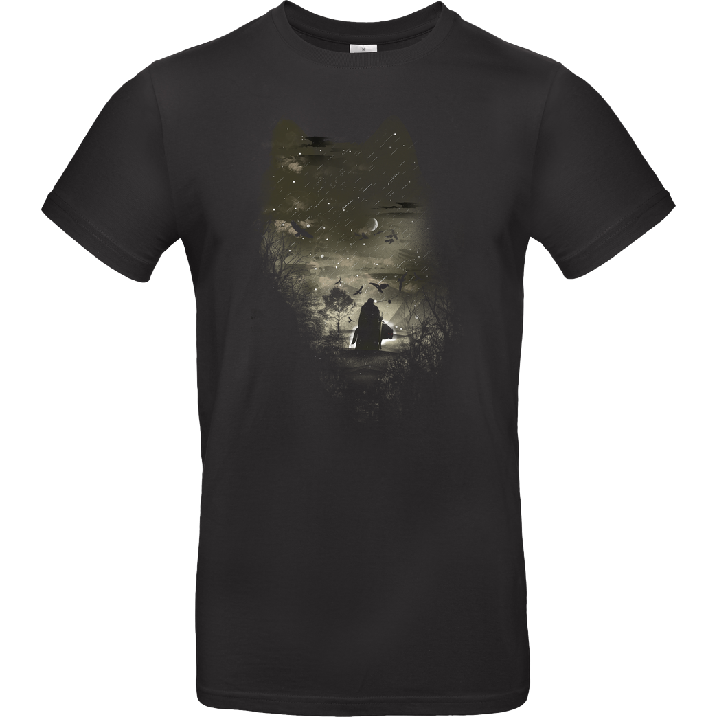 Dandingeroz The Lord Crow T-Shirt B&C EXACT 190 - Black
