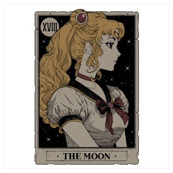 The Moon Art Print Square white