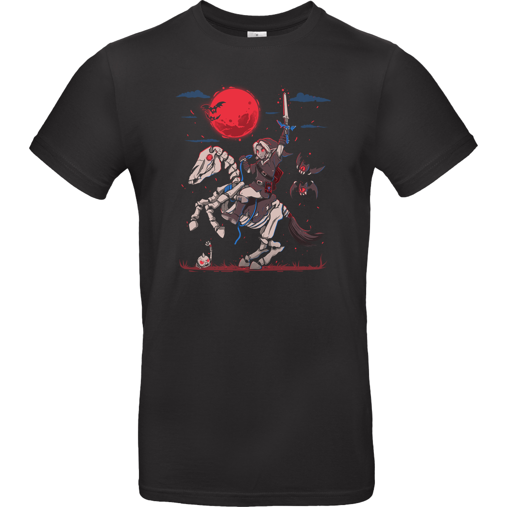 TechraNova The Red Moon Rises T-Shirt B&C EXACT 190 - Black