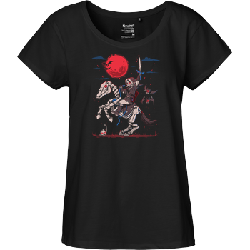 The Red Moon Rises Fairtrade Loose Fit Girlie - black