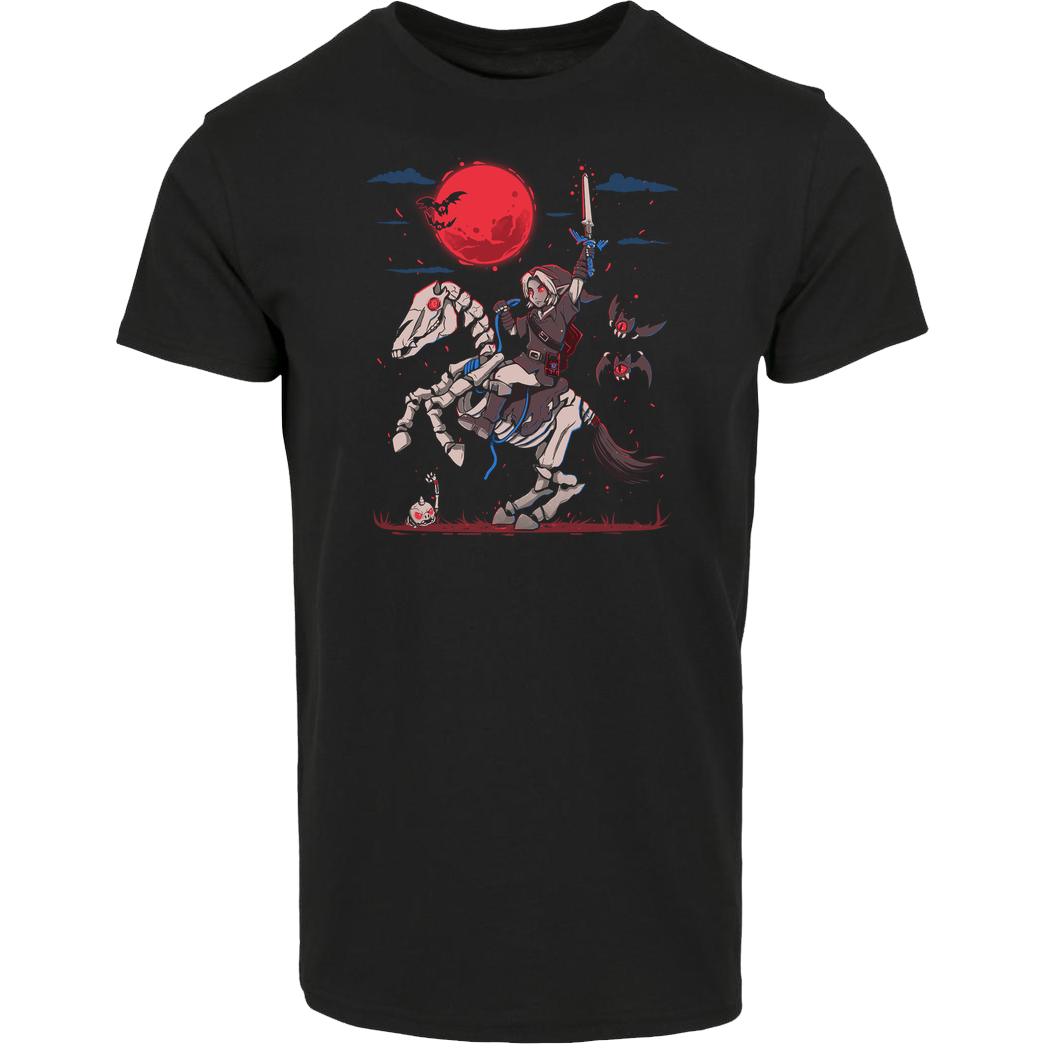 TechraNova The Red Moon Rises T-Shirt House Brand T-Shirt - Black
