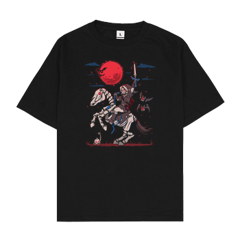 The Red Moon Rises Oversize T-Shirt - Black