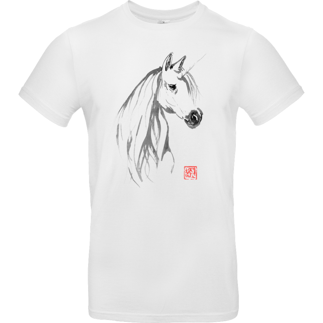 Péchane unicorn T-Shirt B&C EXACT 190 -  White