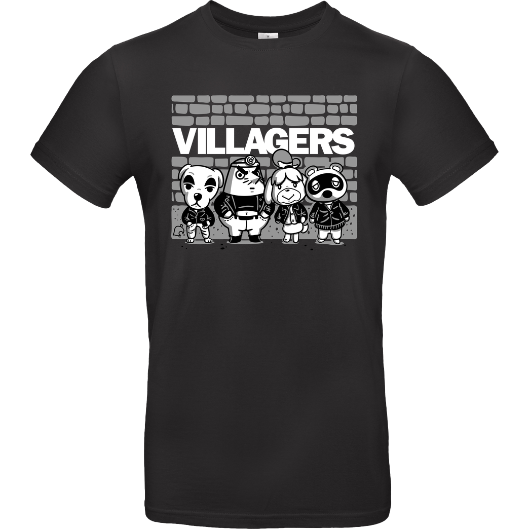 Demonigote Shirts Villagers T-Shirt B&C EXACT 190 - Black