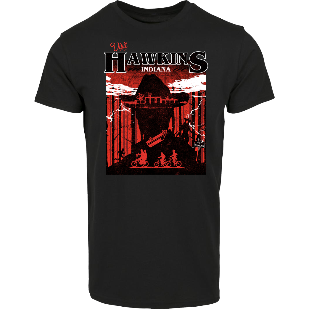 Rocketman visit hawkins T-Shirt House Brand T-Shirt - Black